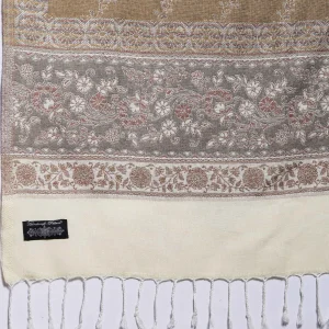 Beautiful Sand Floral Women Stole 80"x30" - Image 6