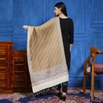 Beautiful Sand Floral Women Stole 80"x30" - Image 5