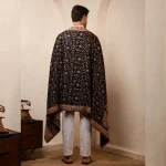 Black Beautiful Party Wear Pashmina Shawl Floral - Image 8