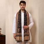 Black Beautiful Party Wear Pashmina Shawl Floral - Image 2