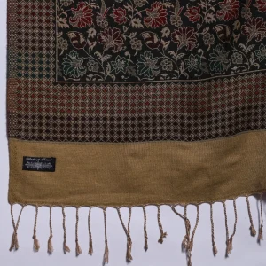 Black Floral Stole Beautiful Look Women Wrap - Image 6