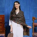 Black Floral Stole Beautiful Look Women Wrap