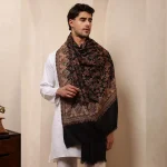 Black Paisley Soft and Warm Winter Shawl