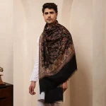 Black Paisley Soft and Warm Winter Shawl - Image 6