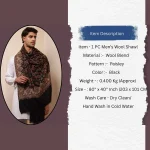 Black Paisley Soft and Warm Winter Shawl - Image 11