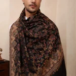 Black Paisley Soft and Warm Winter Shawl - Image 5