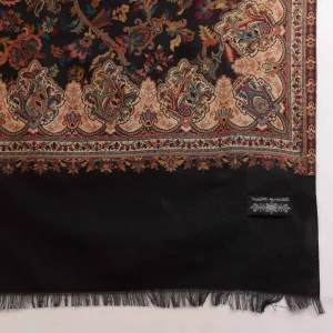 Black Paisley Soft and Warm Winter Shawl - Image 9