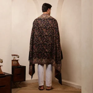 Black Paisley Soft and Warm Winter Shawl - Image 10