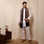 Black Paisley Soft and Warm Winter Shawl - Image 7