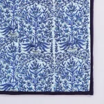 Blue Floral Print Soft Cotton Twin Size Blanket - Image 4