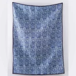 Blue Floral Print Soft Cotton Twin Size Blanket - Image 6