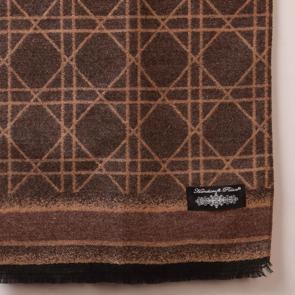 brown-tartan-pattern-style-cashmiri-scarf WM-188 (2)