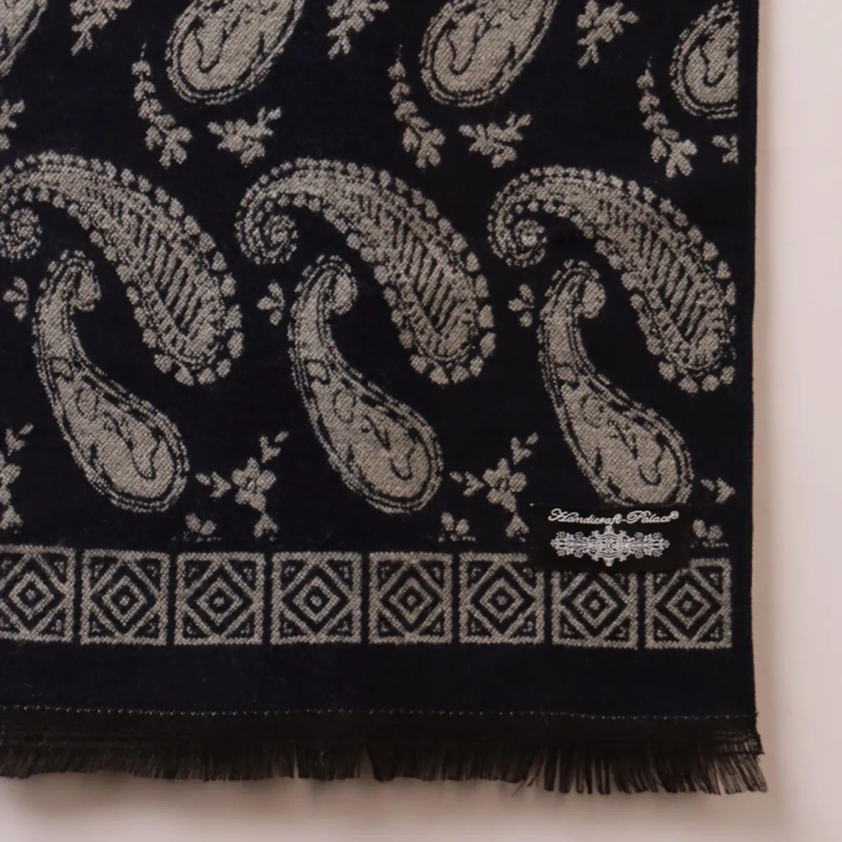 cashmere-men-winter-warm-soft-wool-scarf-navy-blue-paisley-muffler WM-187 (2)