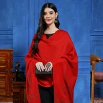 Christmas Gift For Women Red Sequins Deer Stole