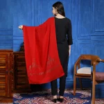 Christmas Gift For Women Red Sequins Deer Stole - Image 5