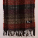 Christmas Men's Scarf Winter Neck Wraps Brown Checked Muffler - Image 8
