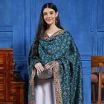 Green Floral Large Hand-Cut Kani Jamavar Wool Shawl
