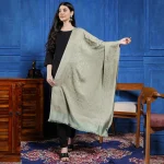 Green Paisley Soft and Warm Winter Stole - Image 4