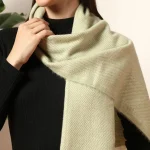 Green Wool Herringbone Muffler Women's For Gift - Image 7