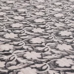 Handloom Cotton Sofa Throw Black Floral Hand Block Printed - Image 5