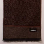 Handmade Brown Abstract Scarf Men's Winter Wool Muffler - Image 8