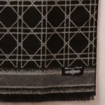 Indian Black Color Soft Wool Muffler Tartan Pattern - Image 8