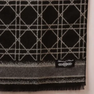 Indian Black Color Soft Wool Muffler Tartan Pattern - Image 8
