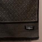Indian Gray Abstract Reversible Scarf Winter Wool Muffler - Image 8
