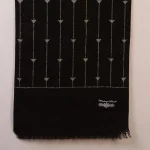 Indian Handmade Winter Wool Muffler Black Striped & Triangle - Image 8
