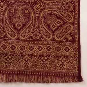 Kashmiri Maroon Floral Shawl Winter Men's Stole - Image 10