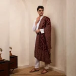 Kashmiri Maroon Floral Shawl Winter Men's Stole - Image 8