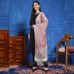 Kashmiri Pink Paisley Wool Stole - Image 2