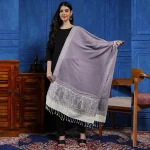 Lavender Paisley Stole Winter Wrap Scarf - Image 4