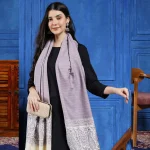 Lavender Paisley Stole Winter Wrap Scarf