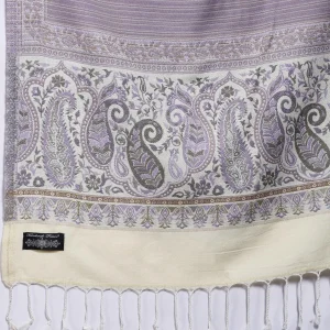 Lavender Paisley Stole Winter Wrap Scarf - Image 6