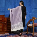 Lavender Paisley Stole Winter Wrap Scarf - Image 5