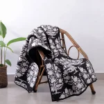 Living Room, Bed, Sofa & Chair Decor Black Tree Print Blanket
