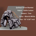 Living Room, Bed, Sofa & Chair Decor Black Tree Print Blanket - Image 3