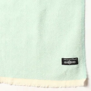 Luxury Herringbone Cashmere Scarf, Women Sea Green Muffler - Image 8