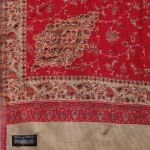 Luxury Pink Floral Wrap Warm Wool Shawl - Image 6