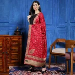 Luxury Pink Floral Wrap Warm Wool Shawl - Image 3
