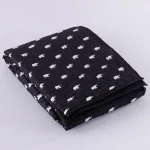 Luxury Quilted Kantha Throw Black Elephant Print Blanket - Image 2