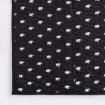 Luxury Quilted Kantha Throw Black Elephant Print Blanket - Image 4