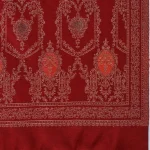 Maroon Floral jacquard Wool India Shawl - Image 6