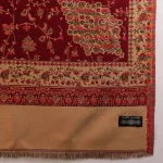 Maroon Floral Shawl Men's Meditation Wrap Blanket - Image 8