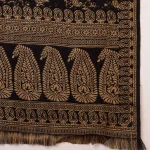 Men's Black Paisley Pattern Soft Wool Shawl - Image 7