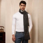 Men's Gray Color Muffler Stylish Triangle Scarf - Image 3