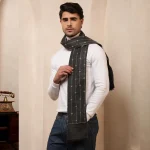 Men's Gray Color Muffler Stylish Triangle Scarf - Image 4