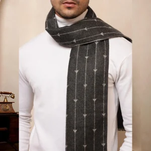 Men's Gray Color Muffler Stylish Triangle Scarf - Image 7