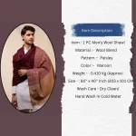 Men's Oversize Shawl Paisley Thick Blanket - Image 11